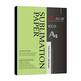 A-SUB Sublimation Paper 8.3x11.7 Inch for DIY Unique Christmas Gifts Compatible with Inkjet Printer which Match Sublimation Ink 100 Sheets A4