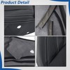 Microfiber Leather Passenger Side Bottom Seat Cover Blcak Replacement for