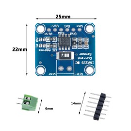 CJMCU-219 INA219 I2C Interface Bi-directional DC Current/Power Monitoring Sensor Module for Arduino Raspberry Pi Pack of 6