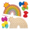 Baker Ross AW420 Rainbow Wooden Threading Kits (Pack of 4)