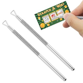 2 Pcs Scratch Off Tool Lottery Scratcher Tool Scratch Off Tool Multi-Used Lotto Scratcher Label Scraper Metal Lottery Ticket Scratcher Tool Lotto Scratcher Tool