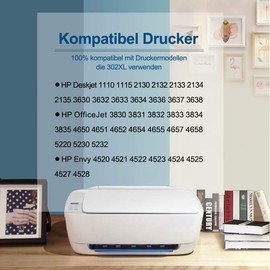 BAISINE 302XL Remanufactured for HP 302 302XL Printer Cartridges for HP Officejet 3830 3831 4650 4651 5230 Deskjet 1110 2130 2134 3630 3632 3634 Envy 4520 4522 4522 4 524 452527 4511 4512