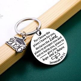 2026 Graduation Gifts for Him Her Class of 2026 Gifts Bulk Gift High School College Graduation Gift 2026 Religious Faith Based Graduate Keychain for Women Senior Night Christian Master Nurse Daughter