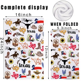 JNIAP Texas Kitchen Towels Texas Dish Towel Texas Tea Towel Texas Kitchen Decor Texas Themed Gift Texas Bluebonnet Kitchen Towel (Texas KT)