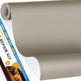 YAFLC Leather Repair Patch for Furniture, 40" x 16" Self Adhesive Leather Repair Kit Vinyl Repair Tape for Car Seat Sofa Jackets Couches Chair Khaki