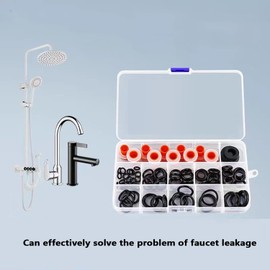 Rubber O-Rings, 100PCS Rubber O-Rings Sealing Gasket Kit, 12 Different Sizes, O-Rings for Kitchen Bathroom Faucet Outlet Pipe and Water Meter