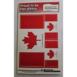 Alpena Canada Flag 3 Sticker Set By Alpena Sheet: 8 X 5" VTG NOS