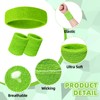 18 Pcs Sweatbands Wristbands Set Include 6 Striped Sweat Terry