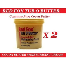 2 x RED FOX PURE COCOA BUTTER MOISTURISING CRÈME 10.5 Oz