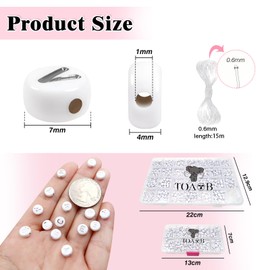 TOAOB 1940 Pieces 4 x 7 mm White Round Letter Beads Silver Word A to Z with Love Heart and Number 0 to 9 Acrylic Spacer Beads for Jewellery Making