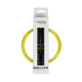 PICSIL BEE High Speed Skipping Rope, Light Rope Made of Aluminum, Just 7.4 Ounces, Self-Adjusting Rope System, Cross Training, Boxing, Fitness, Adaptable for Men, Women and Children (New Black)