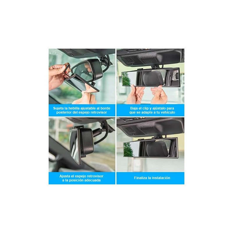 Timotech Espejo Retrovisor para Auto,Espejo Retrovisor Panoramico, Retrovisor para Auto,