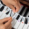 ZHRUNS Removable Piano Key Stickers, 61 Key Full Size Silicone