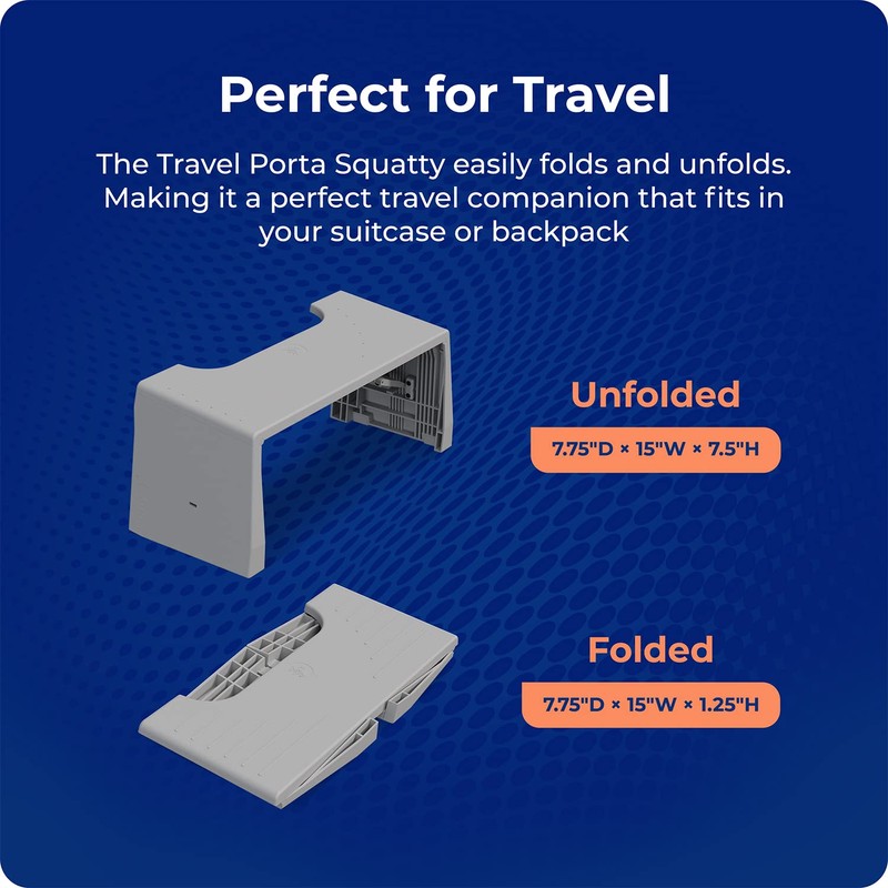 Squatty Potty Porta Traveler Foldable Toilet Stool for Travel, 7"