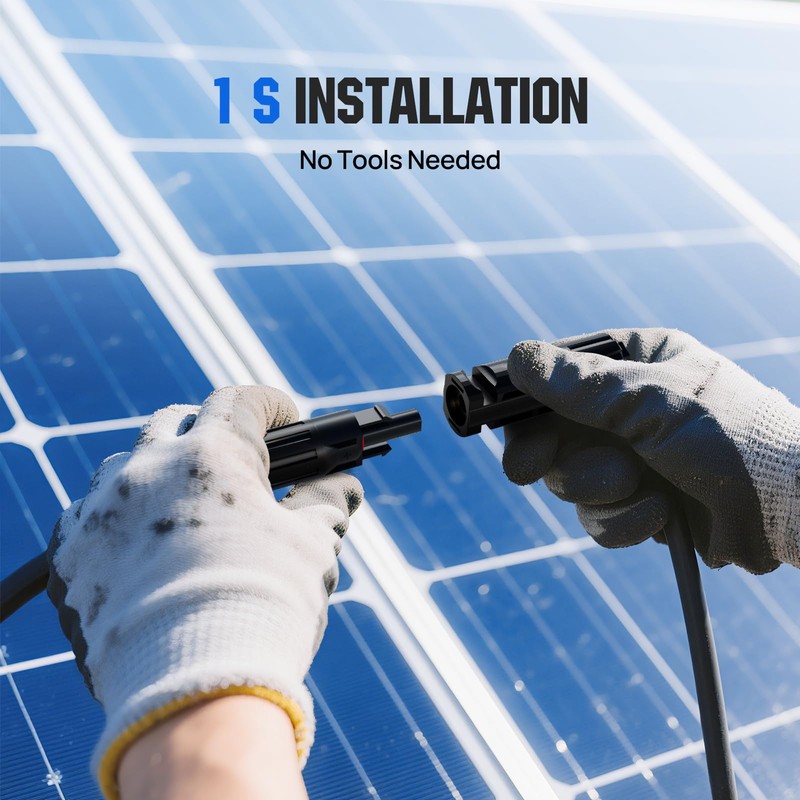 ECO-WORTHY Integrated Solar Connector 2-4 Y Branch Parallel PV Adapter