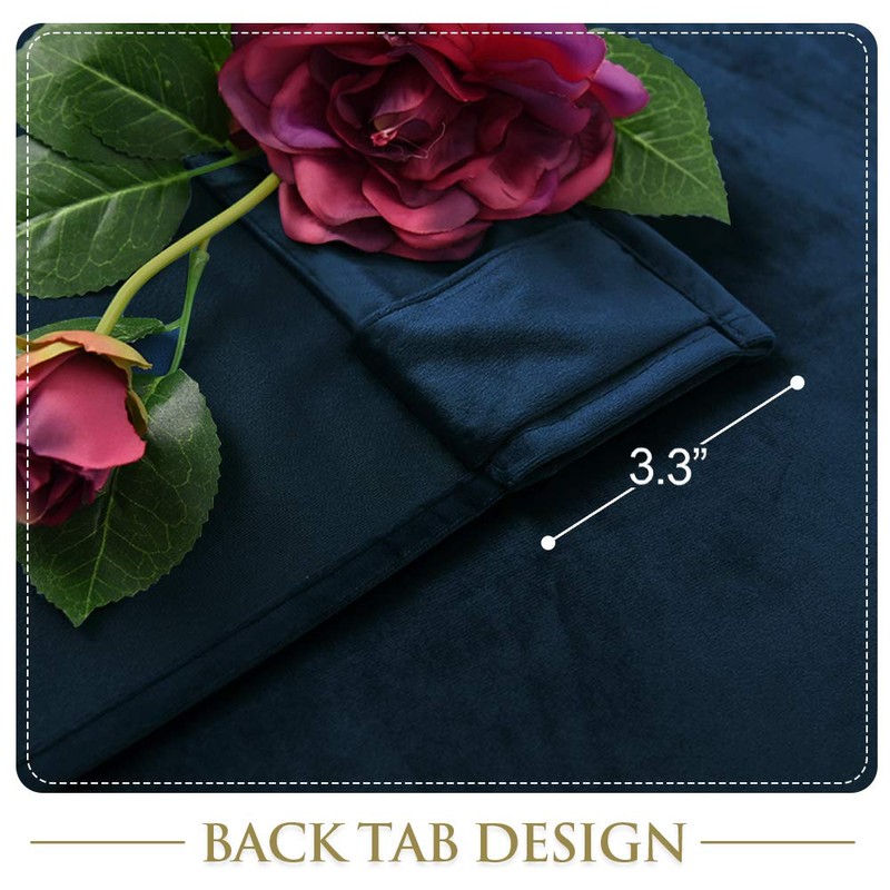 StangH 120 inches Long Velvet Curtains for High Ceiling Living