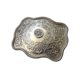 Star of David Belt Buckle, Jewish Gift, Bar Mitzvah, Bat Mitzvah, Religious (WITH CORNER RHINESTONES)