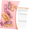 Outanaya 120pcs Transparent Storage Tubes for Beads and Sequins Clear