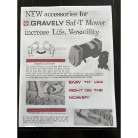 Gravely  New accessories for Gravely Saf-T mower increase life, versatility 1970