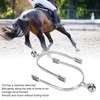 Horse Spurs English Stainless Steel with Roller Ball for Equestrian