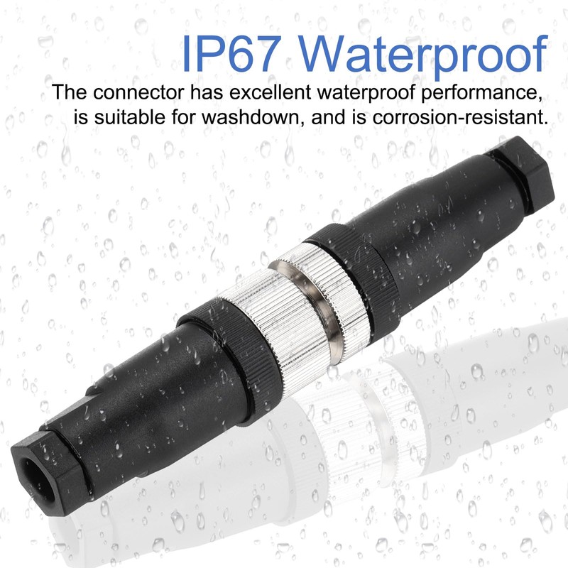 MECCANIXITY 5Pcs 5 Pin M12 Female Aviation Connector Wire Plug