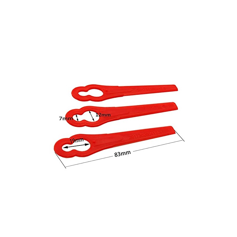Odashen 100Pcs/Set 83mm Plastic Blade for STIHL Polycut 2-2 FSA