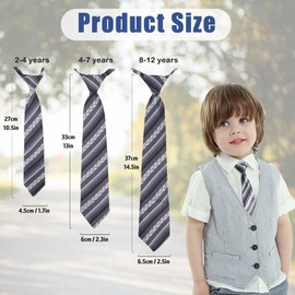 kilofly Pre-tied Adjustable Neck Strap Tie Boys Baby Necktie Value Set of 5