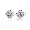 B.Catcher Earings for Woman Silver Earrings Studs Cubic Zirconia Gemini