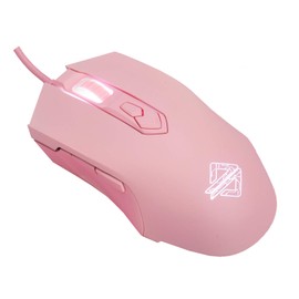 AJ52 Gaming Mouse Optical USB Wired Mouse 16.8 Million Colors RGB Lights 3 Brilliant Lighting Effects DPI 7 Adjustable 7 Buttons Adjustable Comfortable Grip Sweatproof & Anti-Slip (Pink)