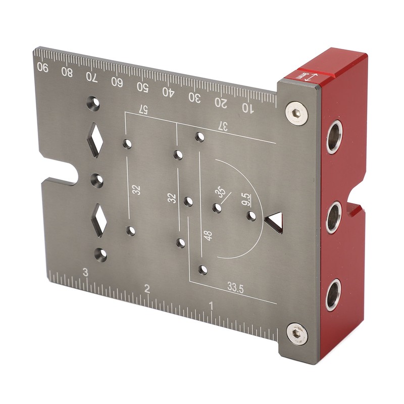 Hinge Hole Drilling Locator Aluminum Alloy Cabinet Door Hinge Mounting