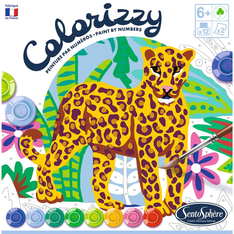 Sentosphère Colorizzy Paint by Numbers - Zebra and Leopard