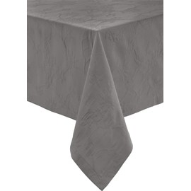 Erwin Müller Arnsberg Series Table Linen, Tablecloth with Jacquard Pattern, Anthracite, Size 130 x 220 cm, Robust Fabric, Easy to Iron and Durable, with High-Quality Envelope Hem (Other Colours, Sizes