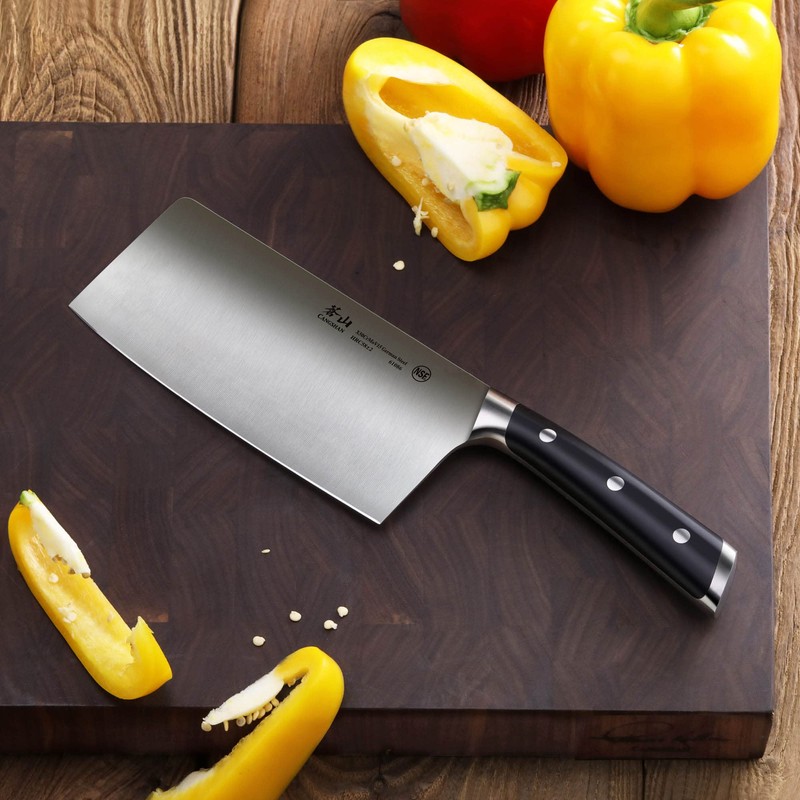 Cangshan S/S1 Series German Steel Forged Chinese Cleaver Set (Black)