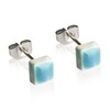 ALEXASCHA® Tiny Ceramic Stud Earrings Square • Nickel-Free Stud for