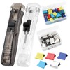 2 Pcs Reusable Handheld Paper Clam Clip Dispenser with 100