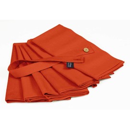 S4Sassy Orange Solid Home Decor 12 Pcs Cotton Napkin Solid Everyday Basic Washable Table Linen
