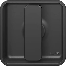 FSB 0 42 4263 00000 1117 Shell Handle Square for Sliding Doors with Fixed Handle Aluminium Matte Black Silver