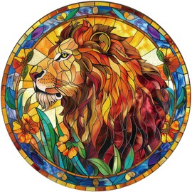 Mys Aurora Wooden Puzzles for Adults, Nature & Lion Jigsaw Puzzles 200 Pieces, Unique Shaped Puzzle for Adults and Kids, Christmas Birthday Gift Family Game 11.2 x 11.2 Inch