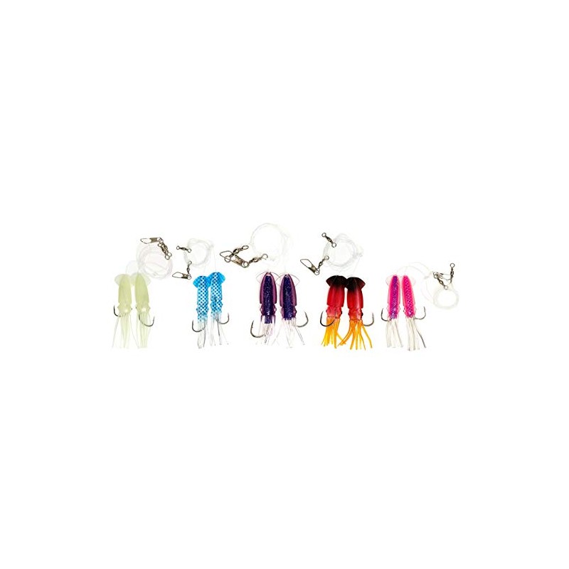 Ling Cod Squid Rigs 10pcs 5 Colors