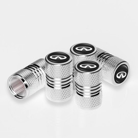 Car Tire Valve Caps for Infiniti, Metal Car Wheel Tire Valve Stem Caps for Infiniti QX50 Q50 Q70 Q70L Q60 QX30 QX60 QX80 Anti-Rust Anti Dust Valve Stem Cover Accessories 5pcs (J-INF-W)
