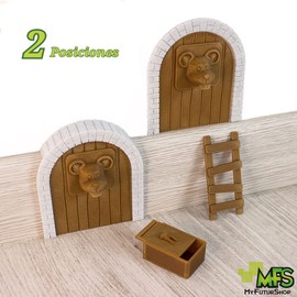 Myfuturshop® Mouse Magic Door + Tooth Box and 4 Cards Clean Tooth Certification, Original Gift for Boy and Girl (Brown)