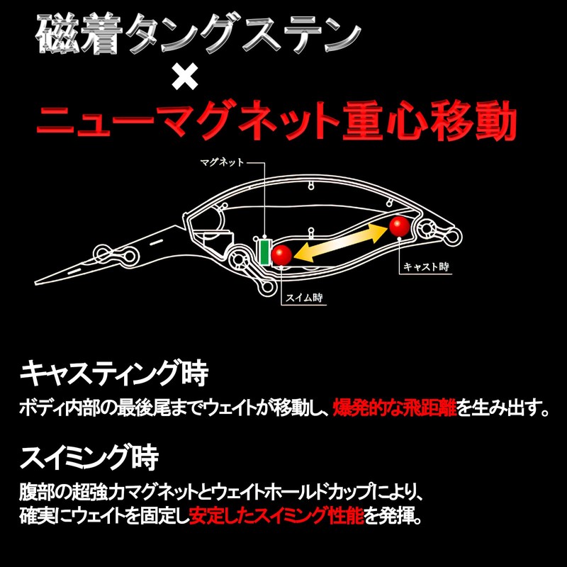 DUEL Hardcore Bass Lure, Crank 4+ 3.0 inches (75 mm),