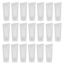 20PCS Emply Refillable Plastic Cosmetic Soft Tube Vial Bottles with Flip Cover Makeup Travel Sample Packing Storage Holder Container for Toothpaste Shampoo Facial Cleanser Body Lotion (20ml/0.7oz)