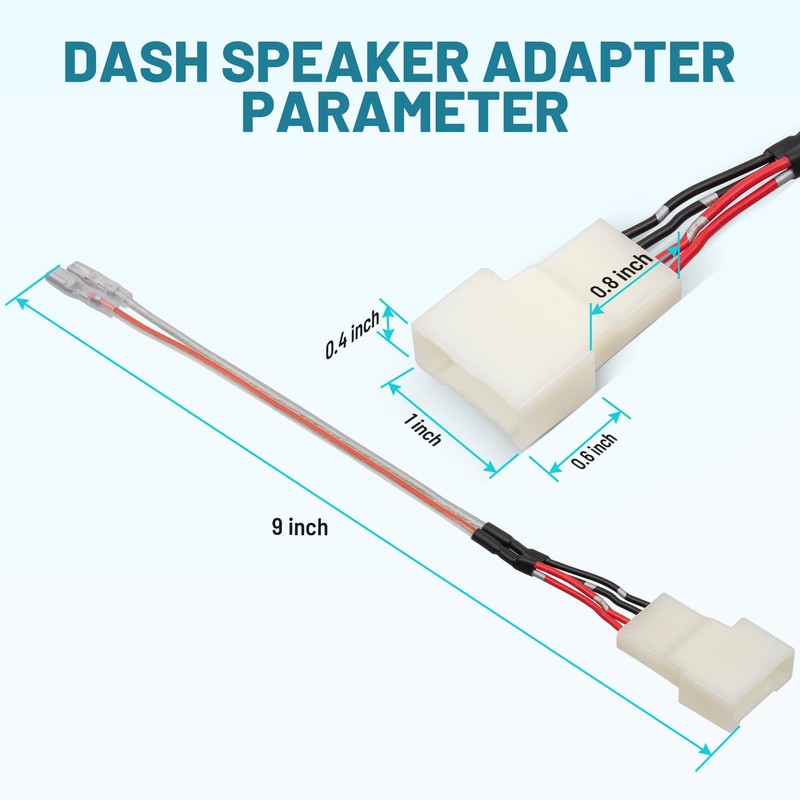 NuIth Dash Speaker Harness Connector fit for 2012-2020 Toyota Corolla/Camry/RAV4/Sienna/Highlander,