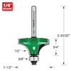 Trend CraftPro Bearing Guided Round Over Router Cutter, 1/4 Inch