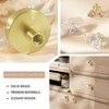 SHINY HANDLES 8 Pack Champagne Crystal Cabinet Knobs and Pulls