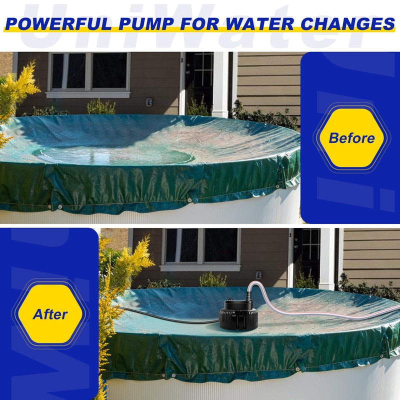 Pool Cover Pump above Ground-Submersible Sump Pump Swimming Water Removal