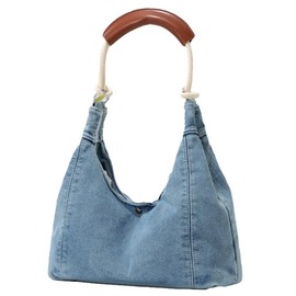 Denim Tote Bag Large Capacity Jean Purses for Women Handbags Soft Shoulder Ladies Purses 2025