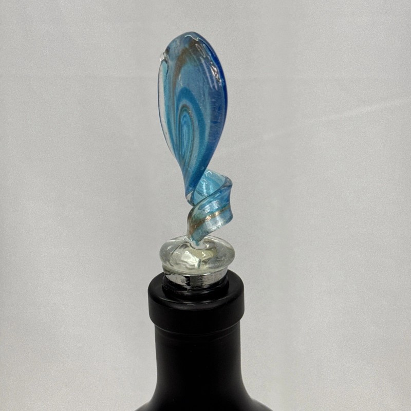 Murano Vintage Murano Art Deco Collection Glass Wine Stopper  in