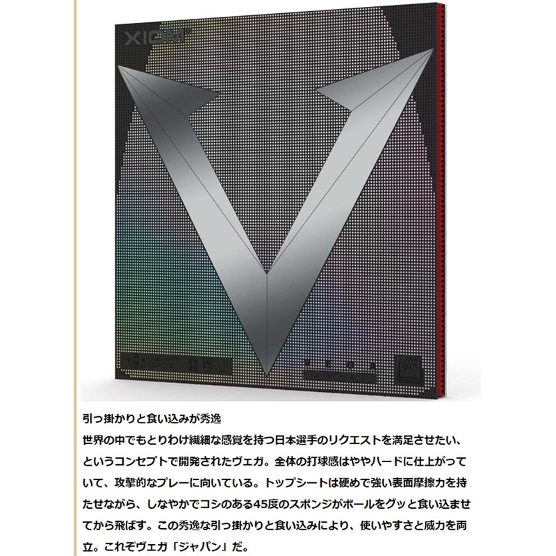 エクシオン(XIOM) 卓球 ラバー 裏ソフト ヴェガ ジャパン レッド MAX 10471